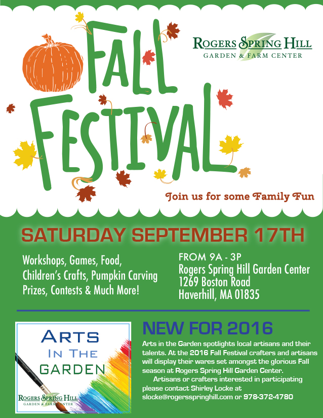 Featured Image: Fall Festival & Arts in the Garden – Sept 17 2016